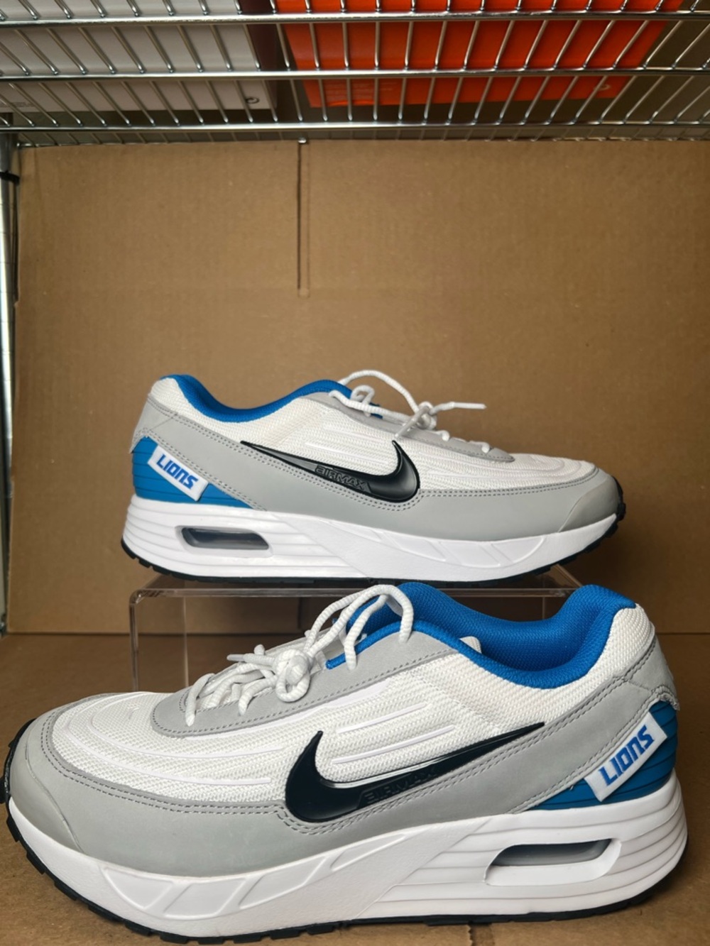 Nike Air Max Verse Detroit Lions White Blue Sneakers  IH2223-100 Mens Size 9.5